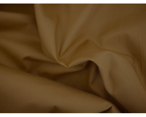Plain Cotton Poplin Fabric -  Brown